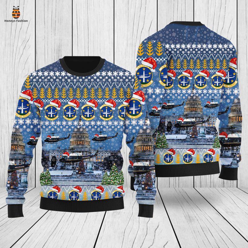 USAF UH-1N 1st Helicopter Squadron Ugly Christmas Sweater