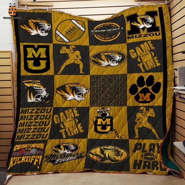 Missouri Mizzou Tigers Logo Quilt Blanket