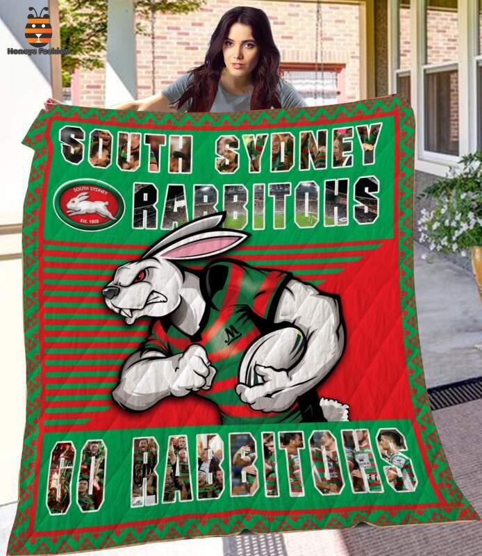 South Sydney Rabbitohs Go Rabbitohs Quilt Blanket