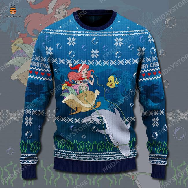 The Little Mermaid Ariel Awesome Christmas Ugly Sweater