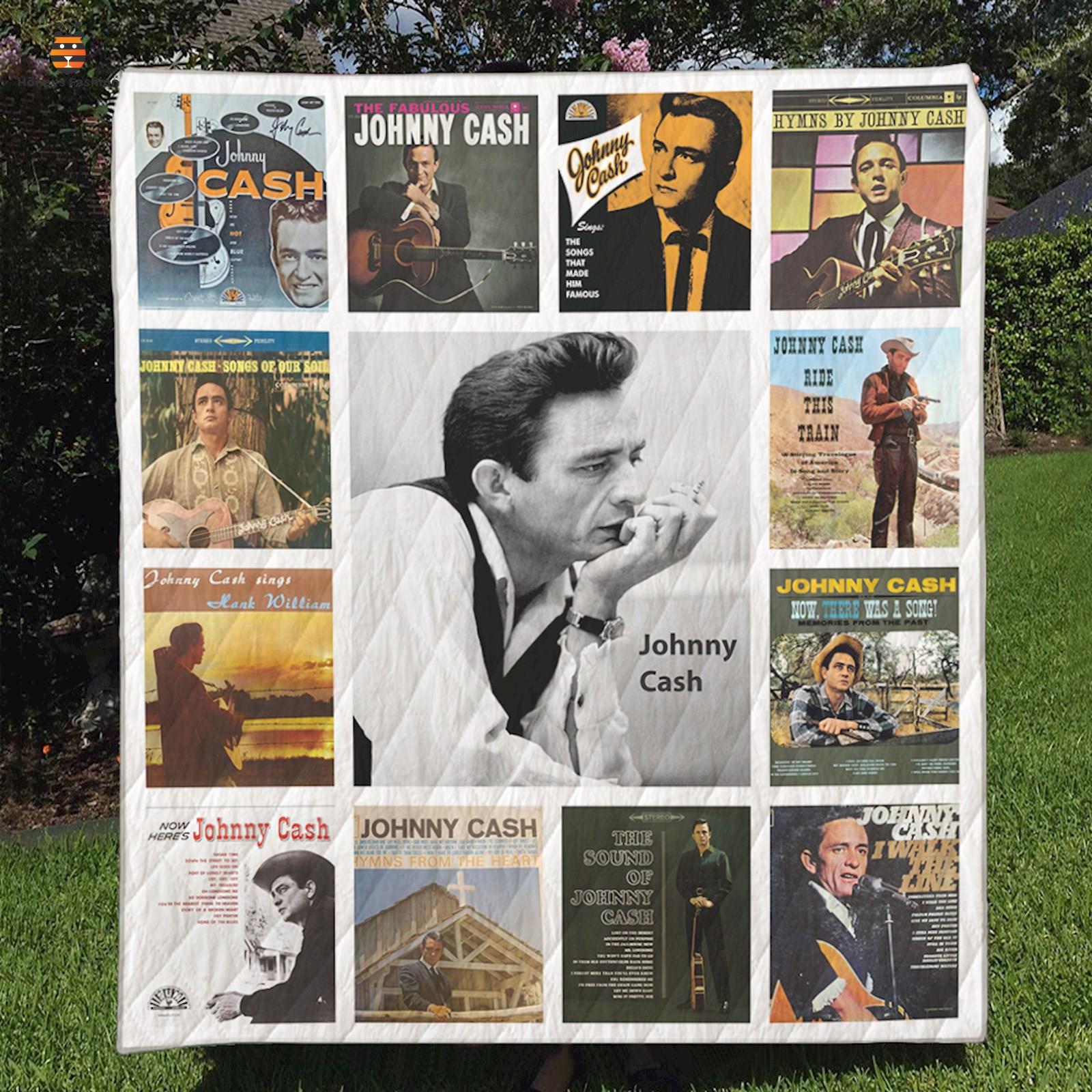 Johnny Cash Albums Quilt Blanket