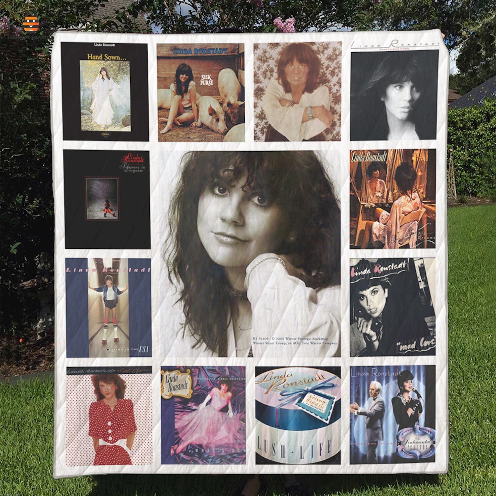 Linda Ronstadt Albums Quilt Blanket