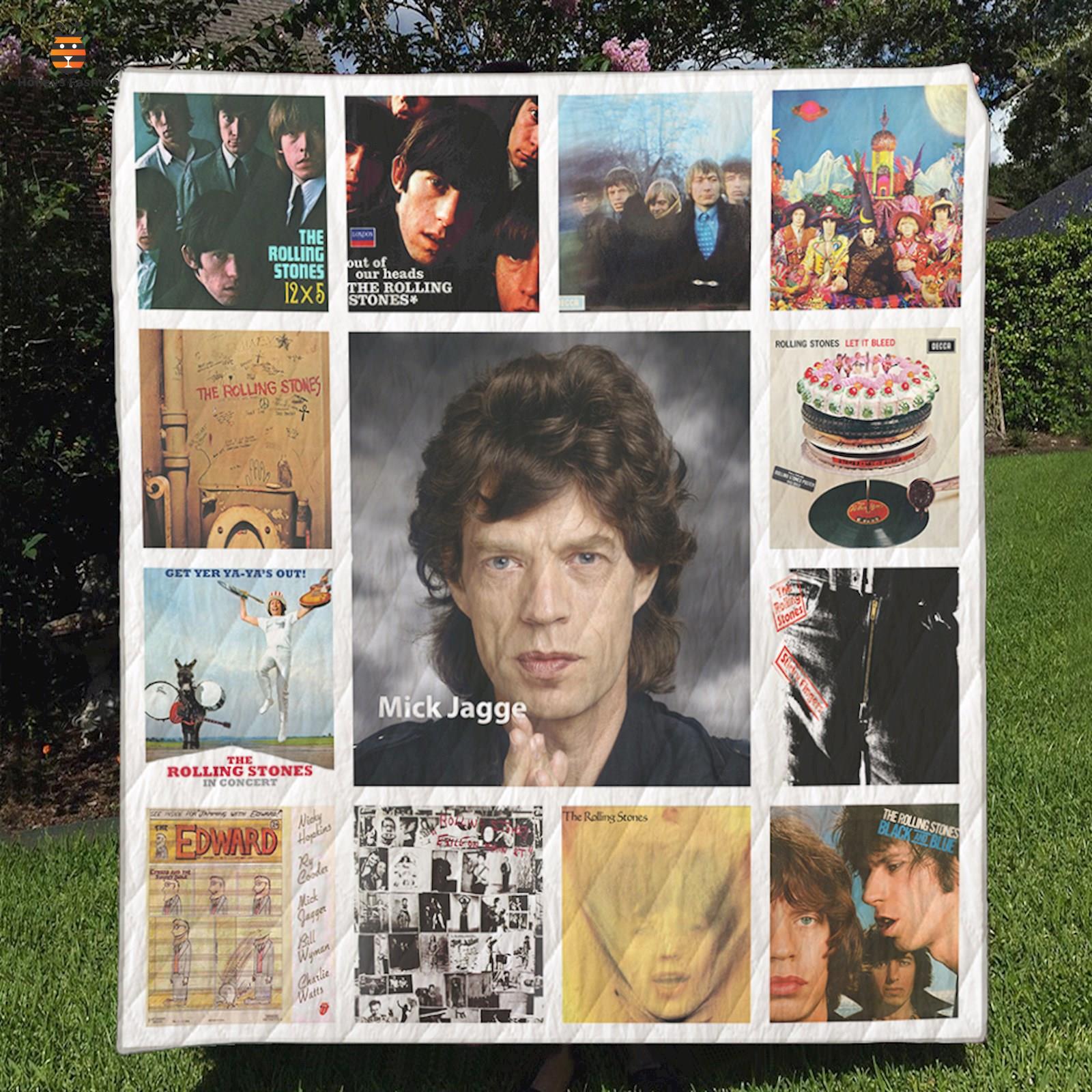 Mick Jagger Albums Quilt Blanket