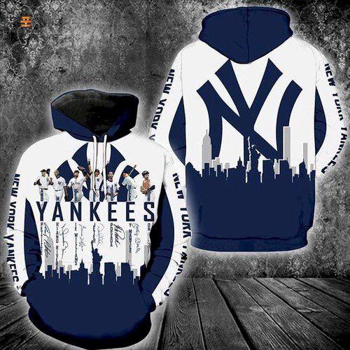 New York Yankees Team Signed New York City 3d Hoodie