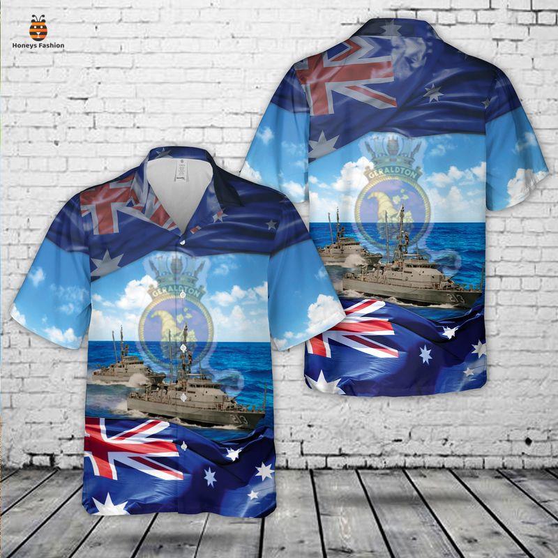 Royal Australian Navy HMAS Geraldton Australia Day Hawaiian Shirt