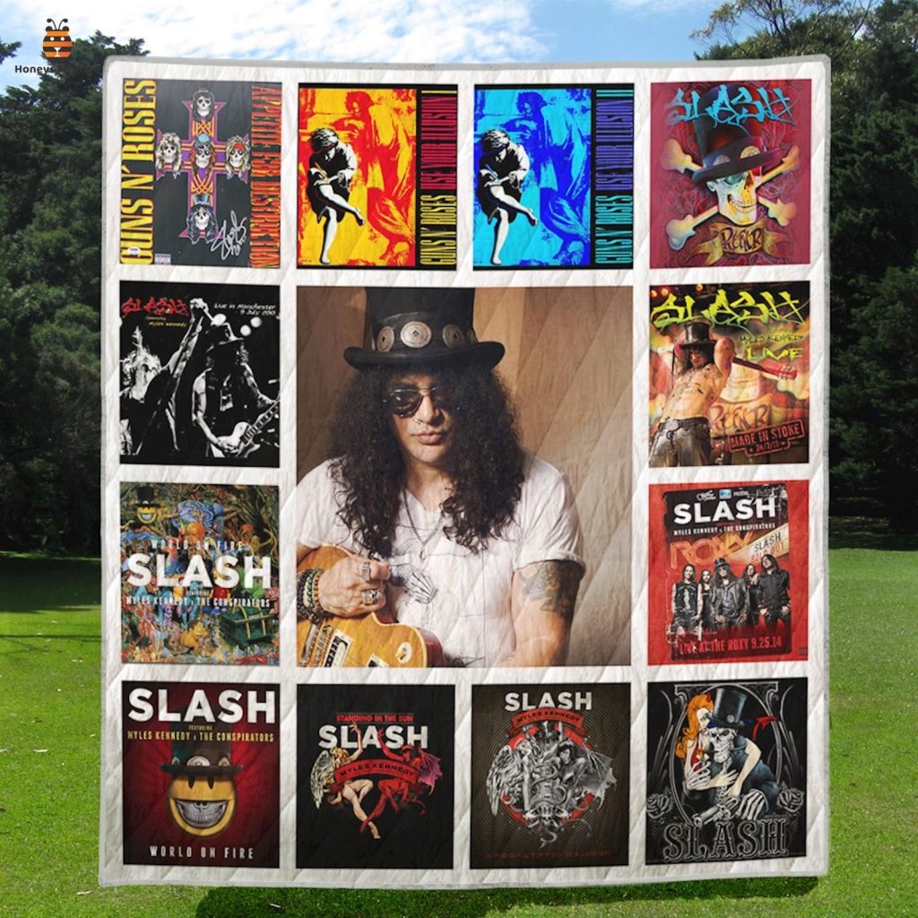 Slash Albums Quilt Blanket