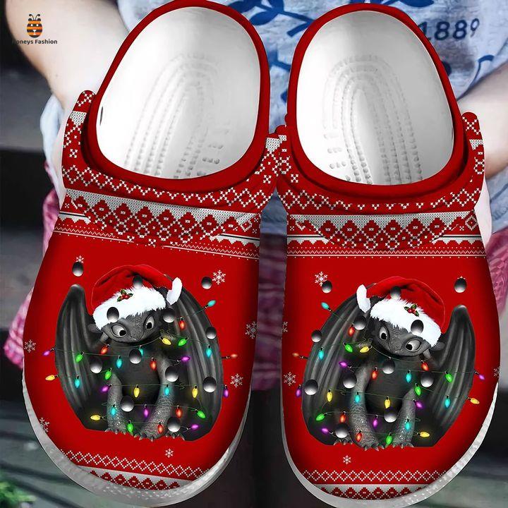 Toothless Christmas Pattern Crocs Classic Clog Shoes