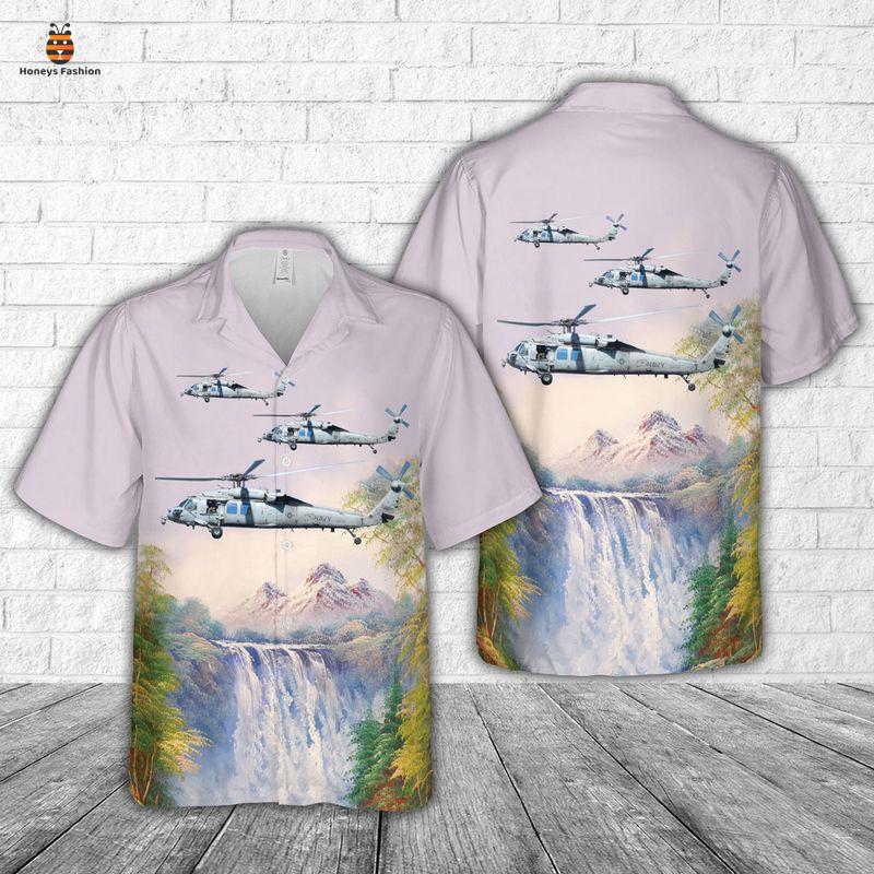 US Navy Knight Hawk Helicopter Hawaiian Shirt