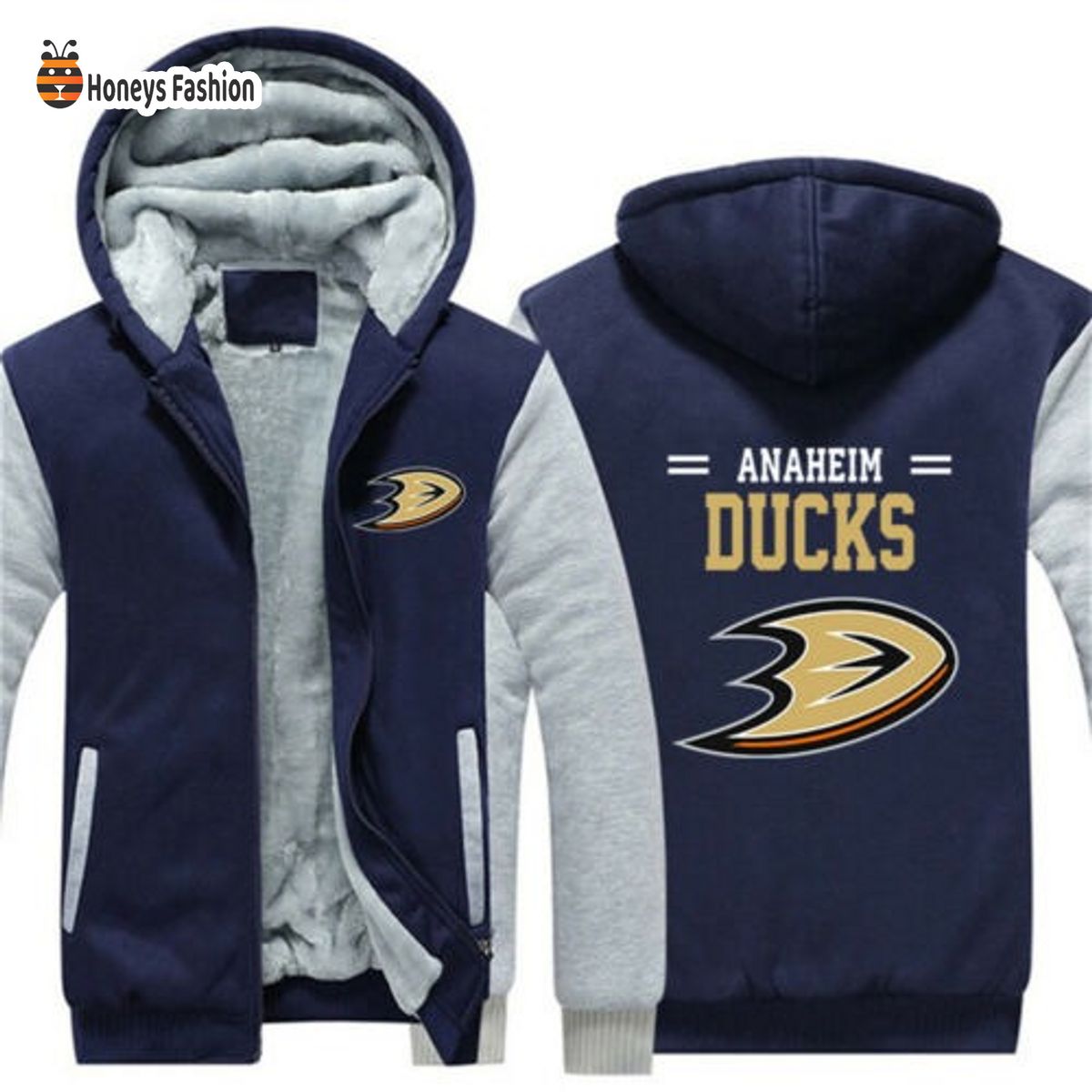 Anaheim Ducks NHL 3D Fleece Hoodie