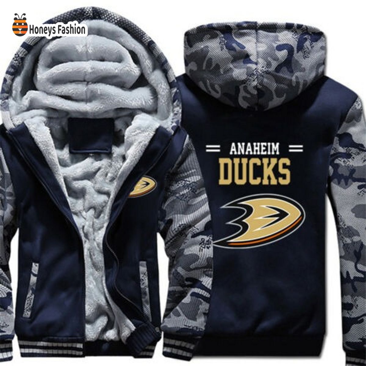 Anaheim Ducks NHL 3D Fleece Hoodie