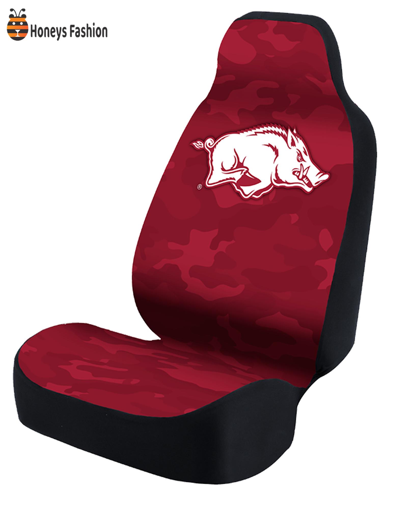Arkansas Razorbacks Red Camo Car Seat Cover