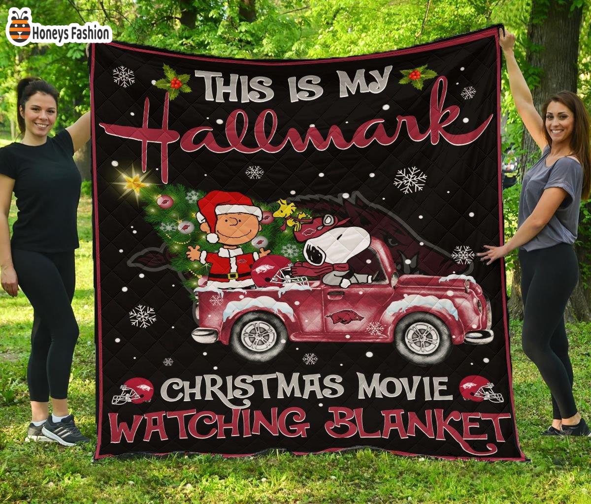 Arkansas Razorbacks This Is My Hallmark Christmas Movie Watching Blanket