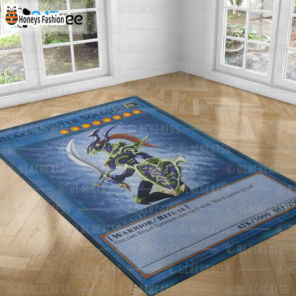 Black Luster Soldier Card Rug Carpet