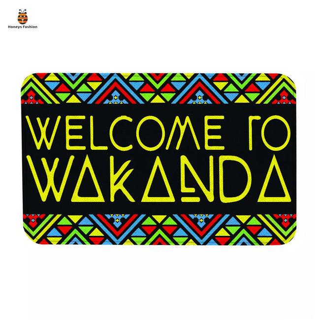 Black Panther Welcome To Wakanda African Pattern Doormat