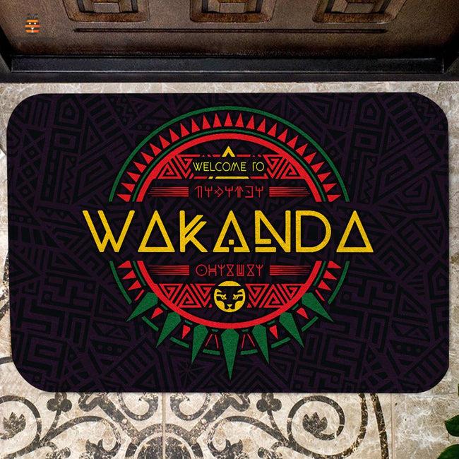 Black Panther Welcome To Wakanda Tribal Pattern Doormat