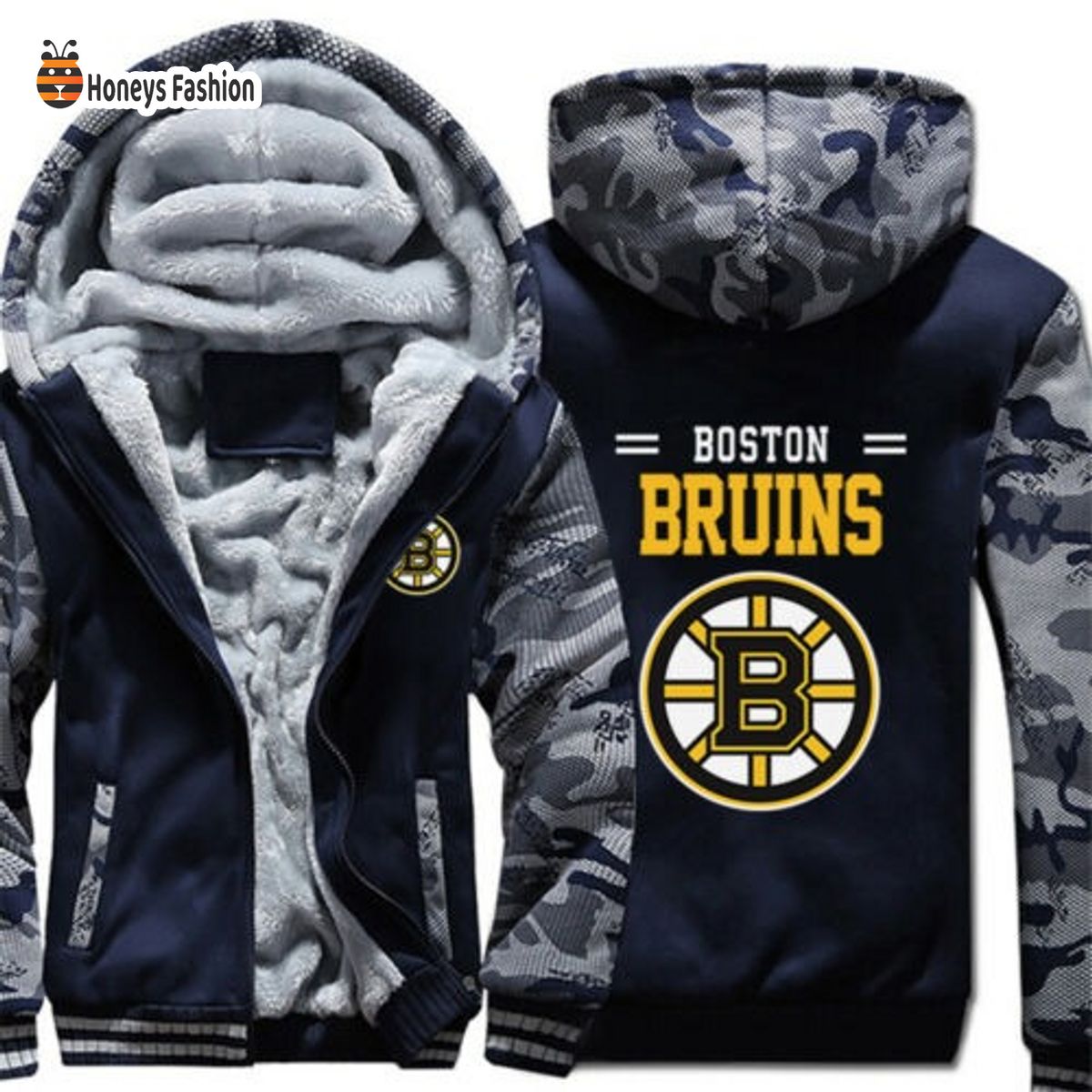 Boston Bruins NHL 3D Fleece Hoodie