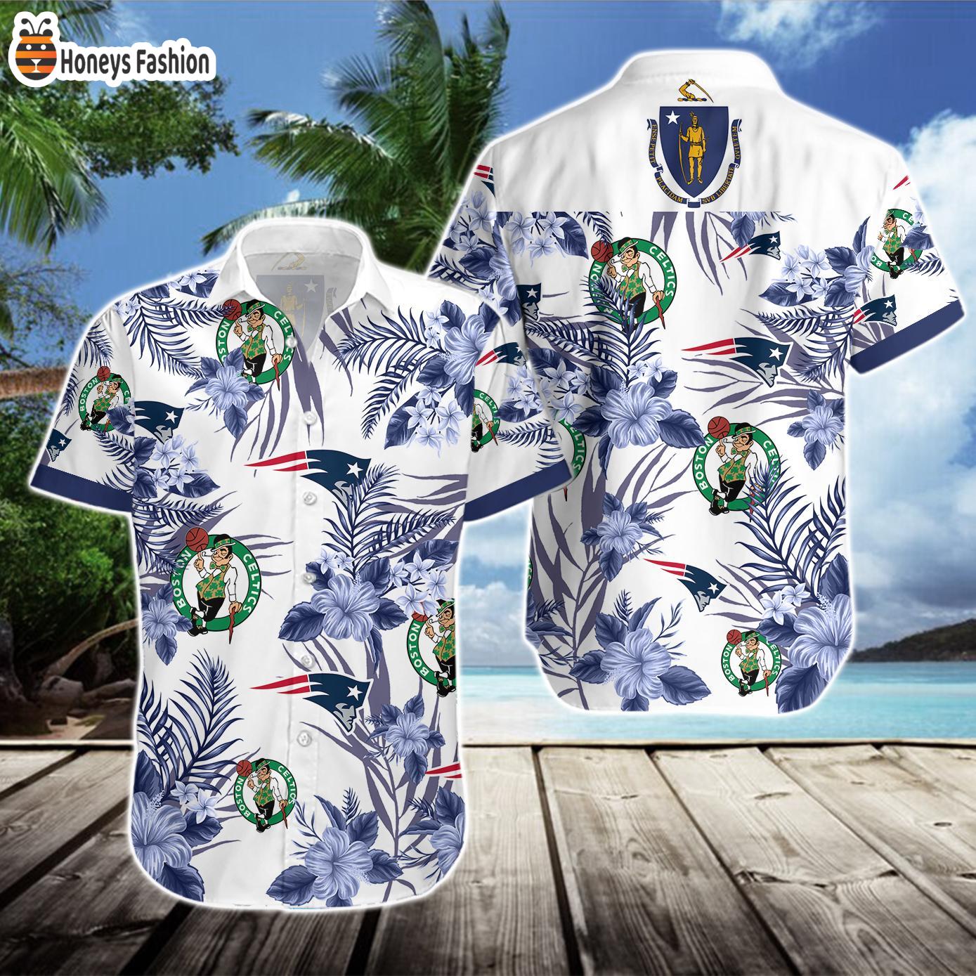 Boston Celtics New England Patriots Hawaiian Shirt