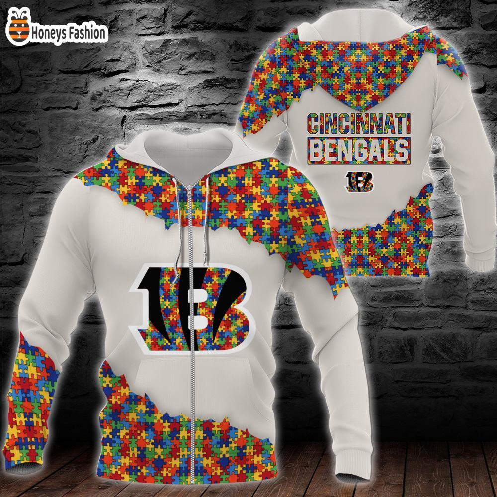 Cincinnati Bengals NFL Autism 3d Hoodie Tshirt