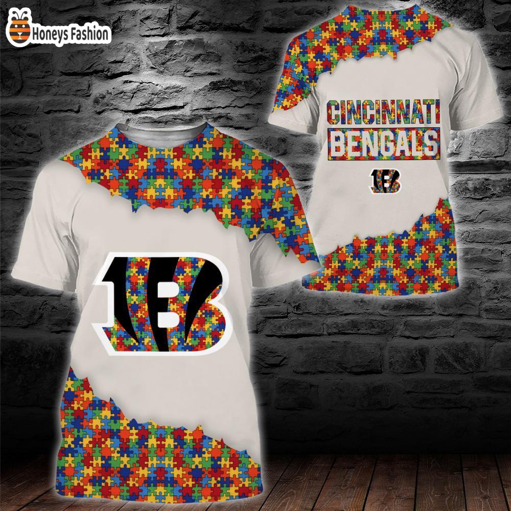 Cincinnati Bengals NFL Autism 3d Hoodie Tshirt
