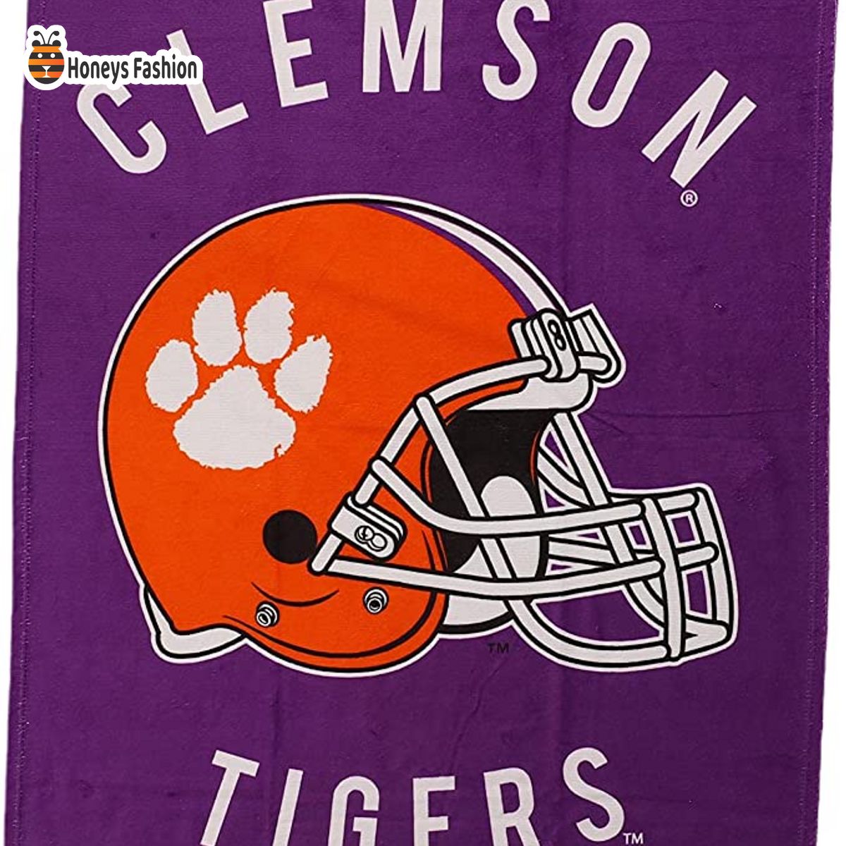 Clemson Tigers Stripes NCAA Beach Towel