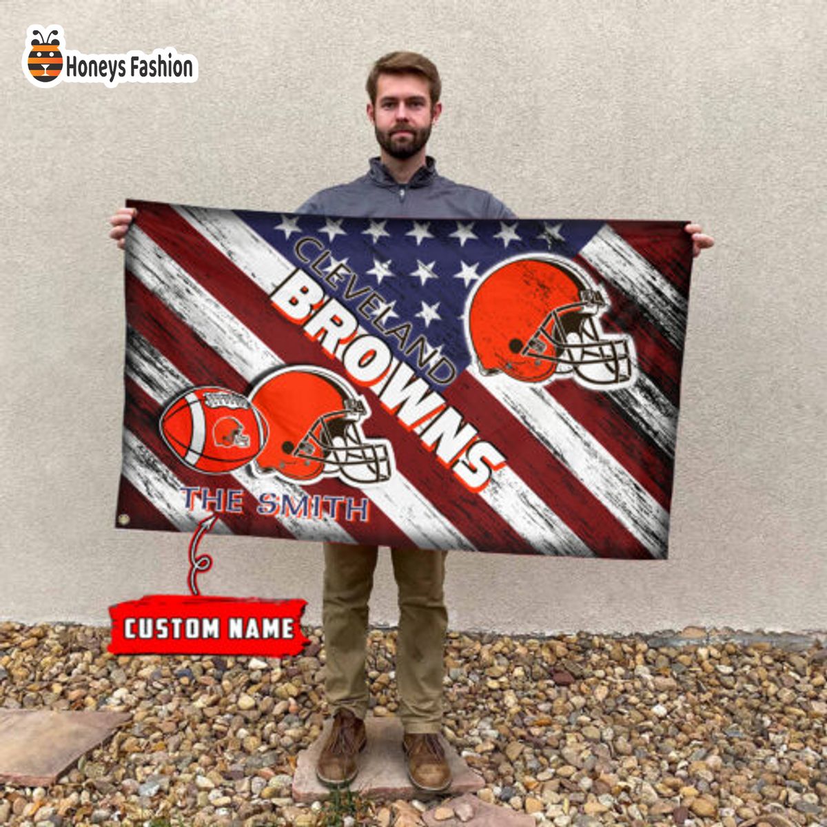 Cleveland Browns Custom Name Personalized Flag
