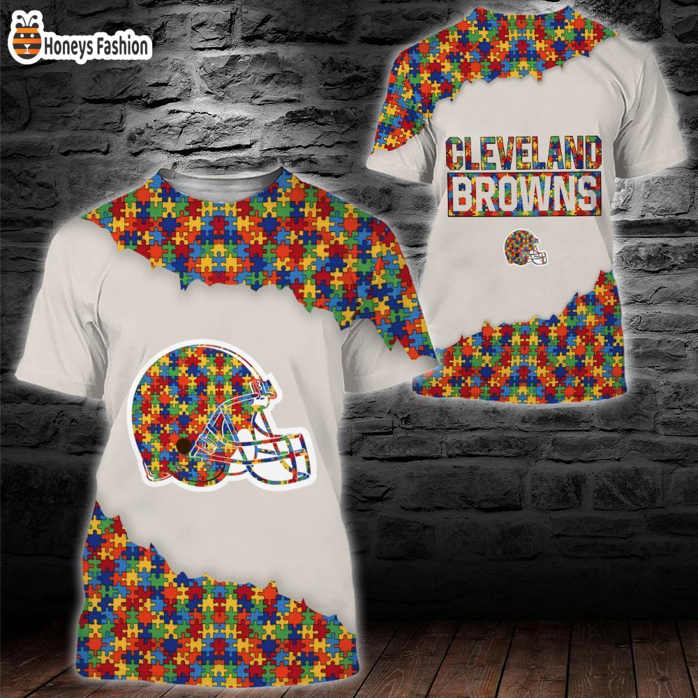 Cleveland Browns NFL Autism 3d Hoodie Tshirt