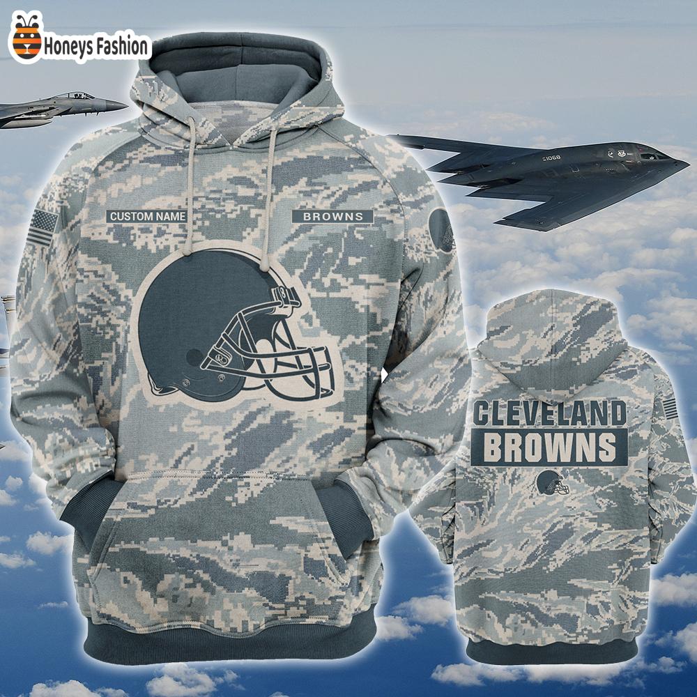 Cleveland Browns U.S Air Force ABU Camouflage Personalized T-Shirt Hoodie