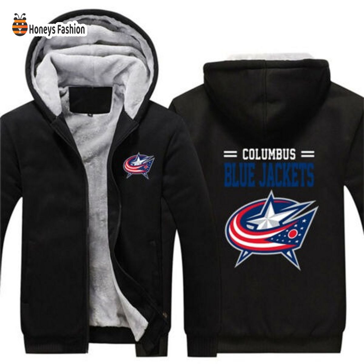 Columbus Blue Jackets NHL 3D Fleece Hoodie