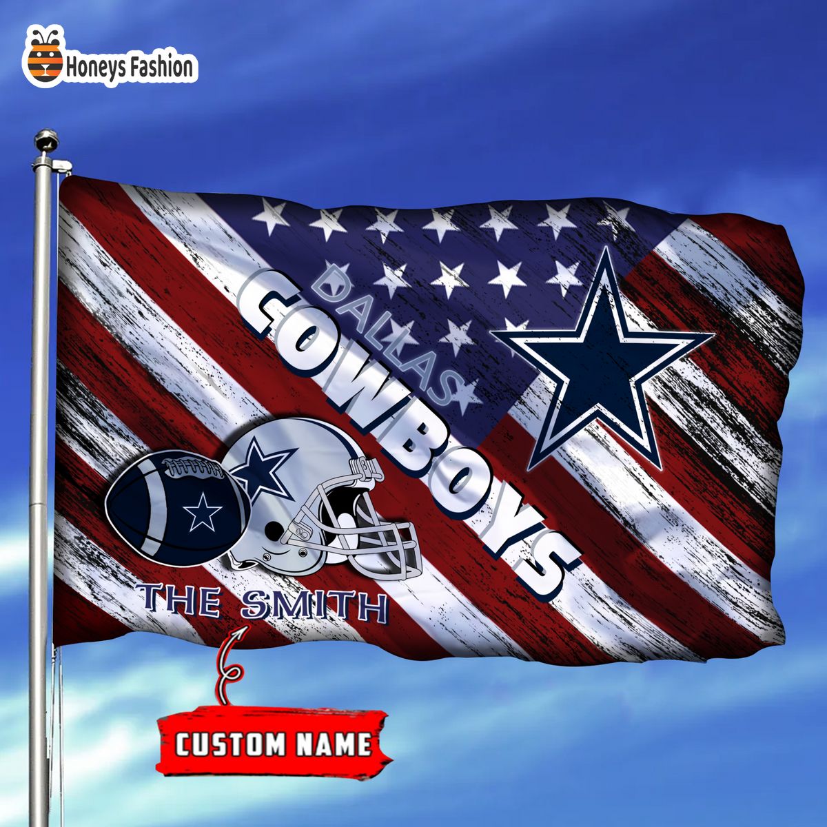 Dallas Cowboys Custom Name Personalized Flag