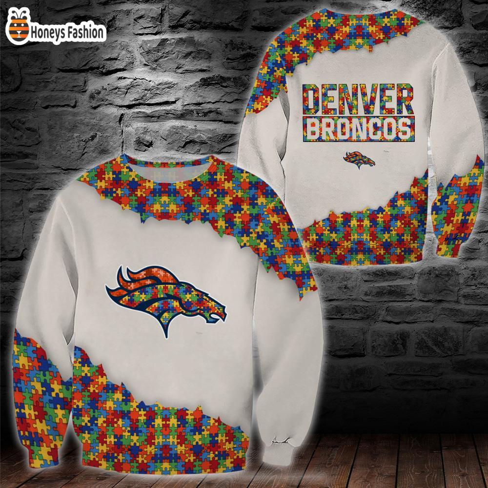 Denver Broncos NFL Autism 3d Hoodie Tshirt