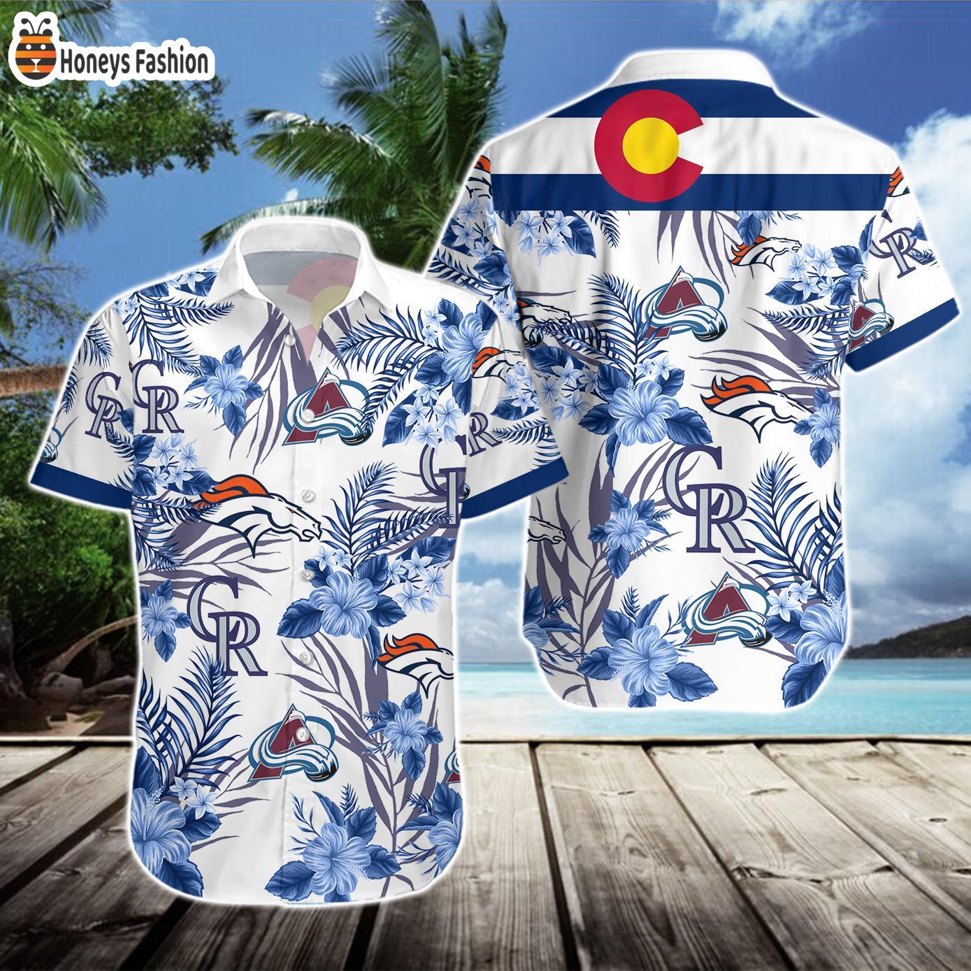 Denver Nuggets Colorado Rockies Colorado Avalanche Hawaiian Shirt