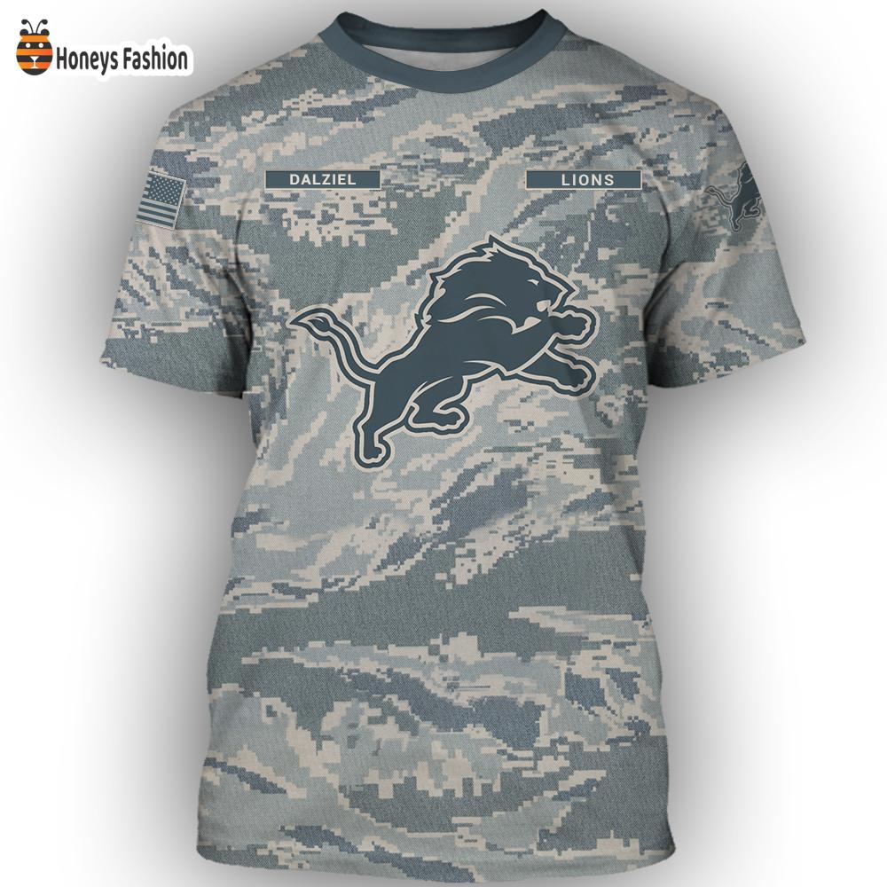 Detroit Lions U.S Air Force ABU Camouflage Personalized T-Shirt Hoodie