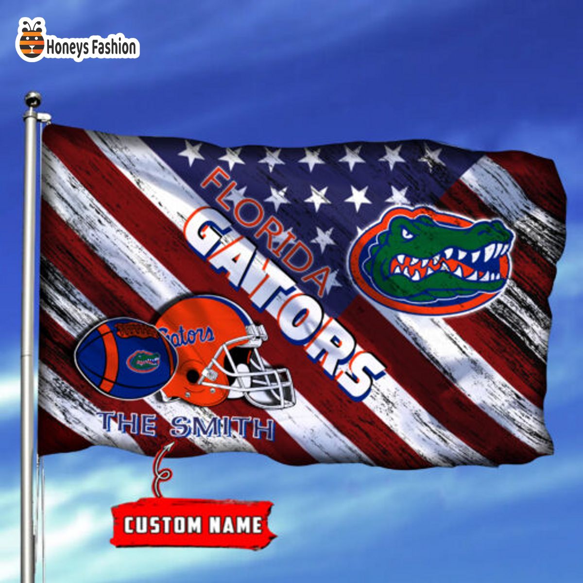 Florida Gators Custom Name Personalized Flag