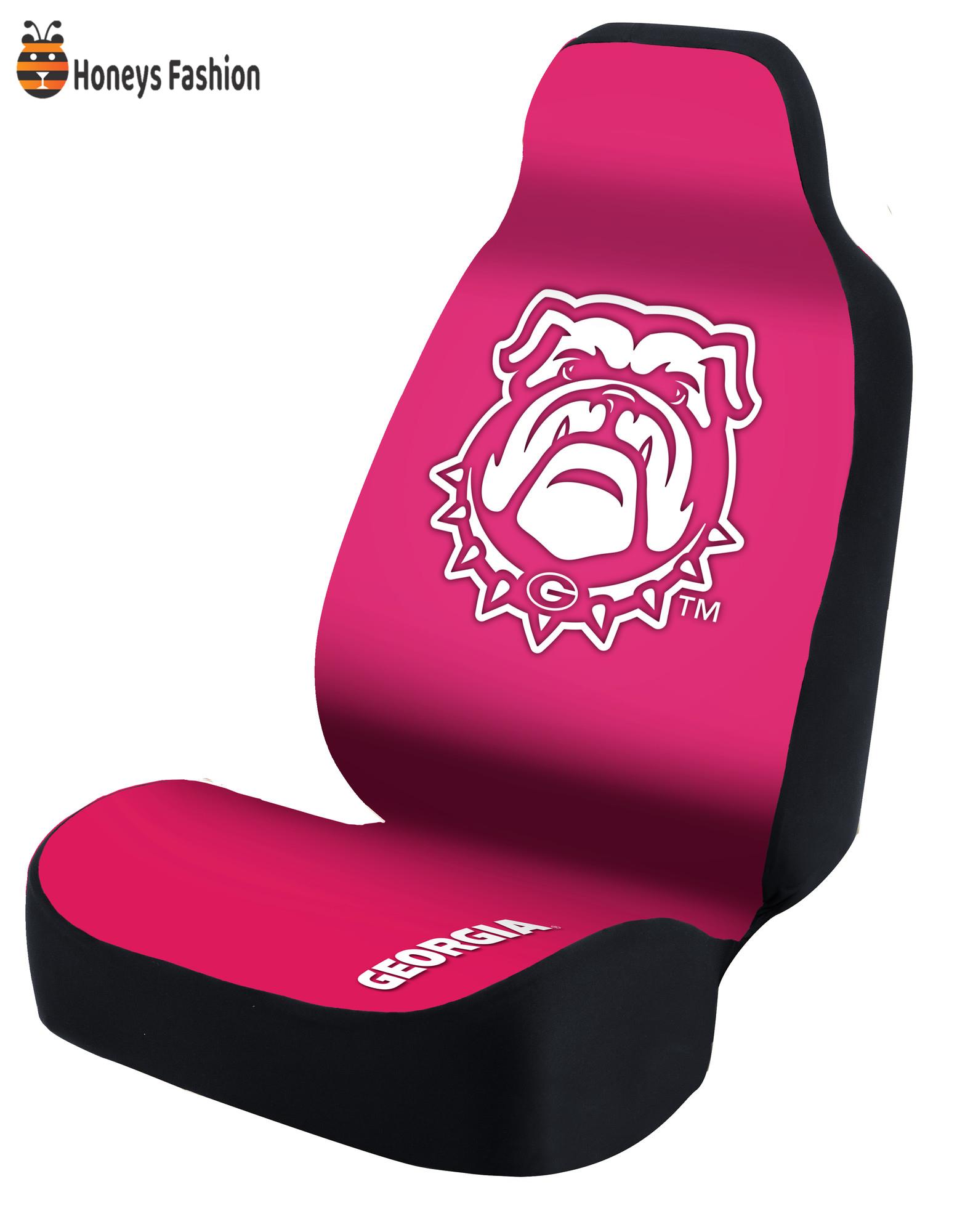 Georgia Bulldogs Pink Car Seat Cover