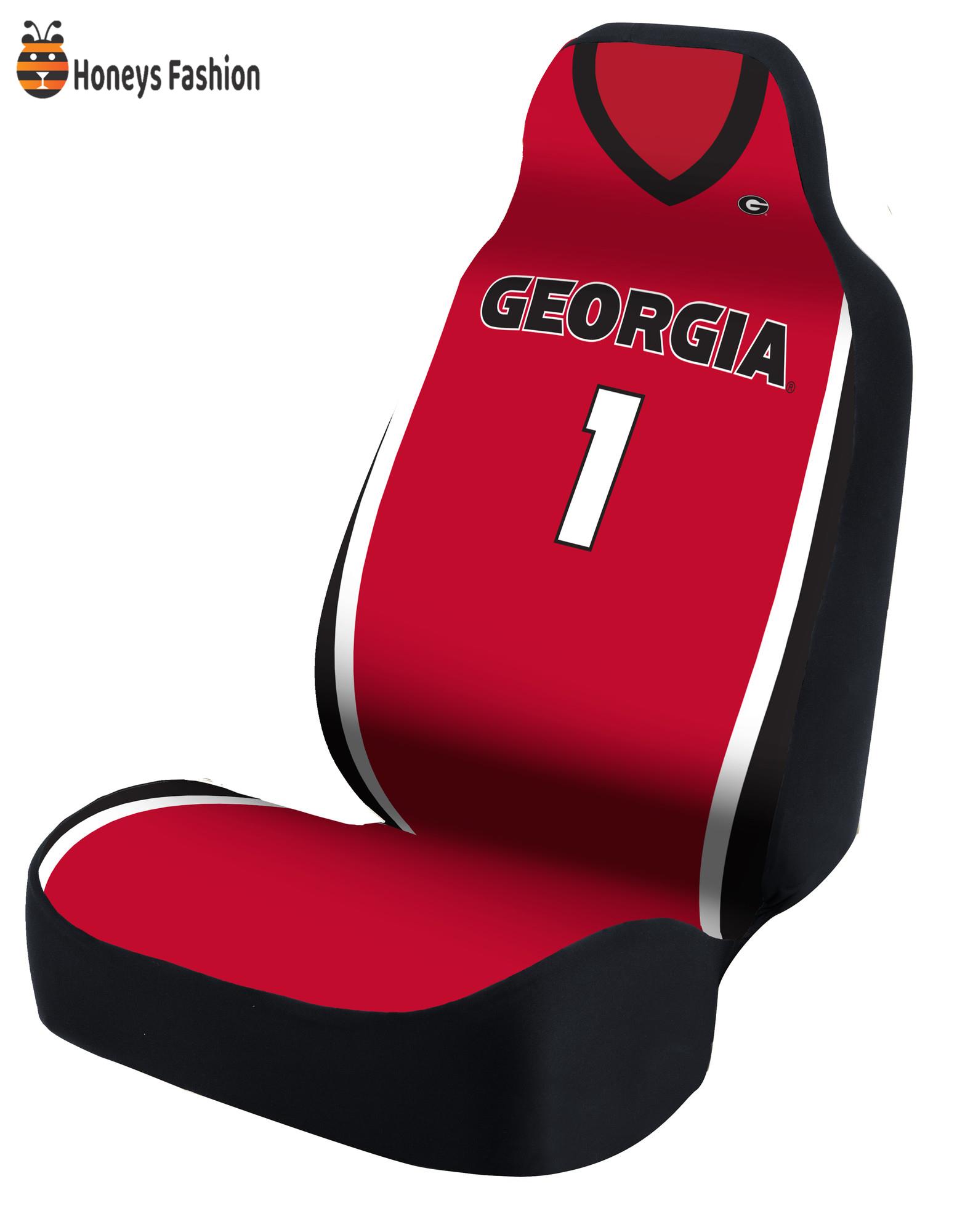 Georgia Bulldogs Red Jersey Car Seat Cover