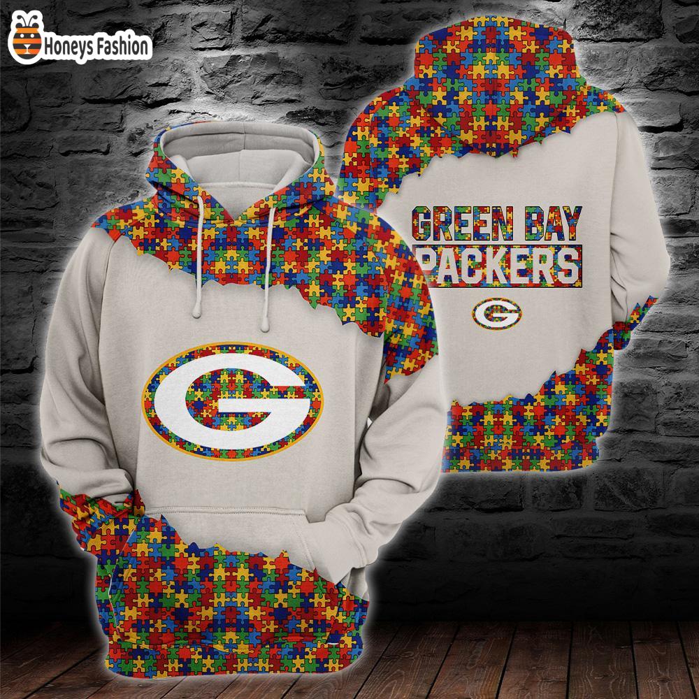 Green Bay Packers NFL Autism 3d Hoodie Tshirt