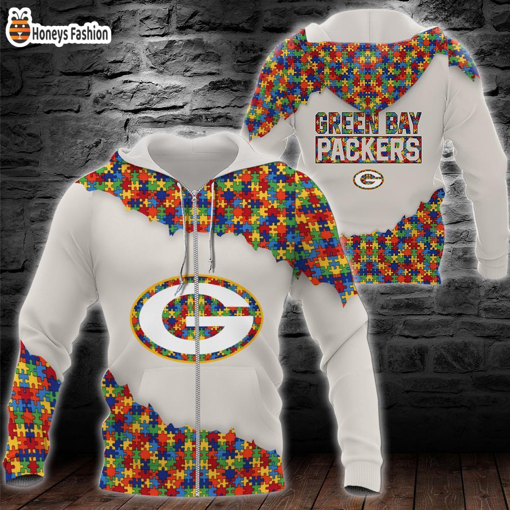 Green Bay Packers NFL Autism 3d Hoodie Tshirt