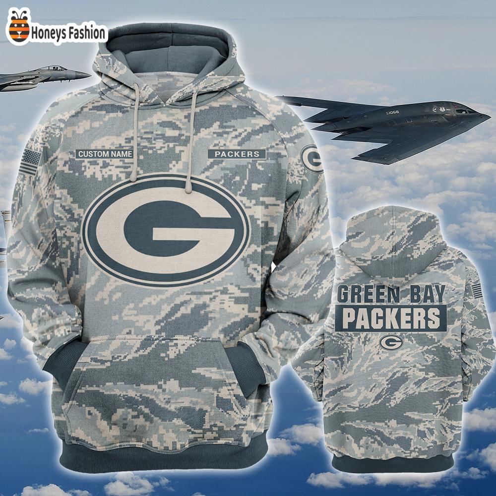 Green Bay Packers U.S Air Force ABU Camouflage Personalized T-Shirt Hoodie