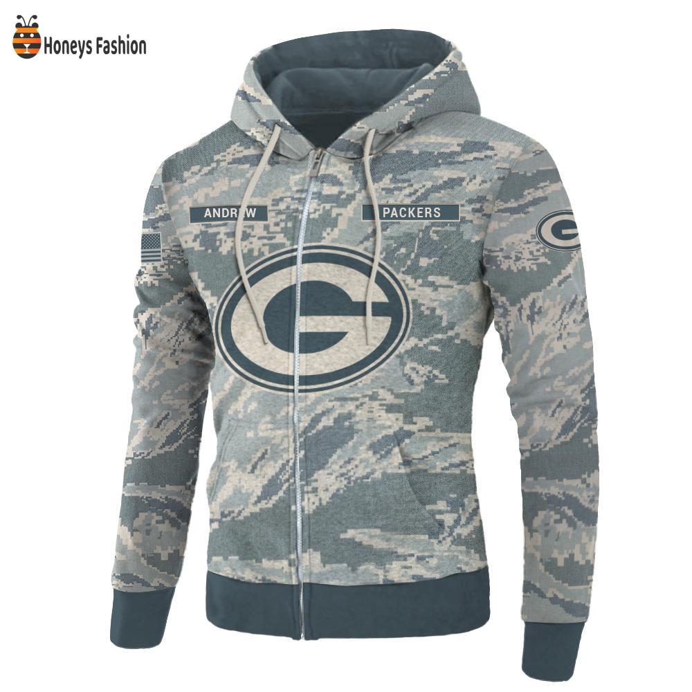 Green Bay Packers U.S Air Force ABU Camouflage Personalized T-Shirt Hoodie