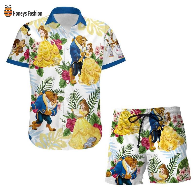 Beauty And Beast Disney Tropical Hawaiian Shirt And Short