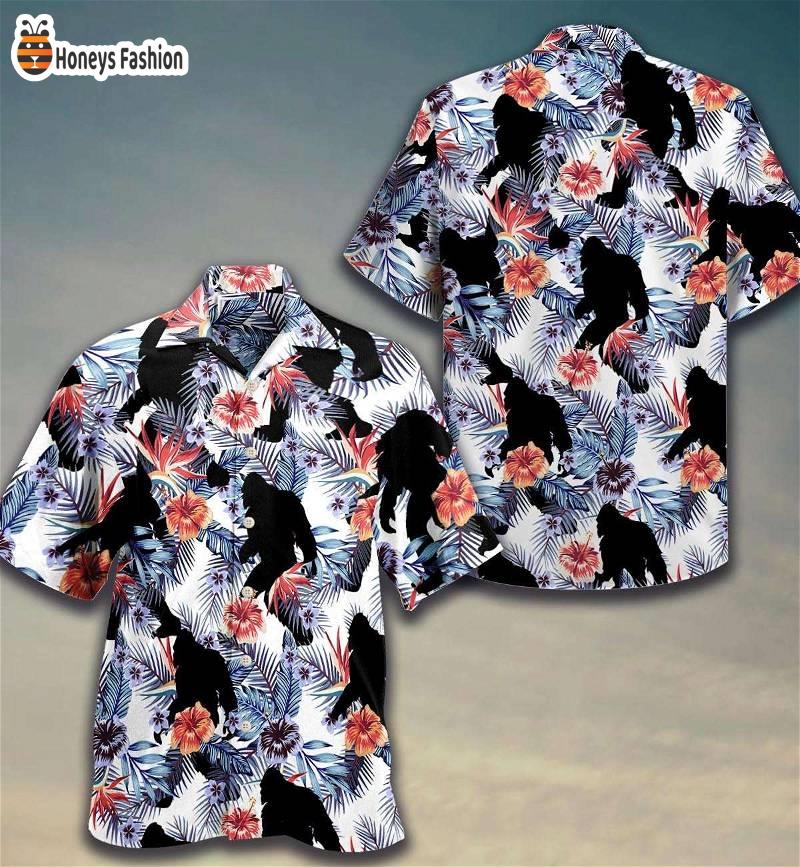 Bigfoot Sasquatch Folklore Creature Pattern Hawaiian Shirt And Short