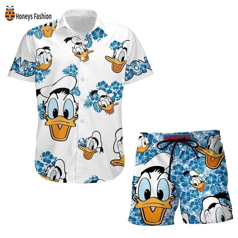 Donald Duck Disney Hibiscus Tropical Hawaiian Shirt And Short