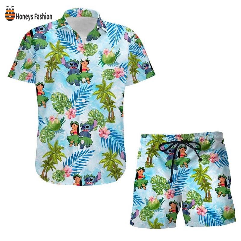 Lilo & Stitch Disney Palm Tree Tropical Hawaiian Shirt And Short