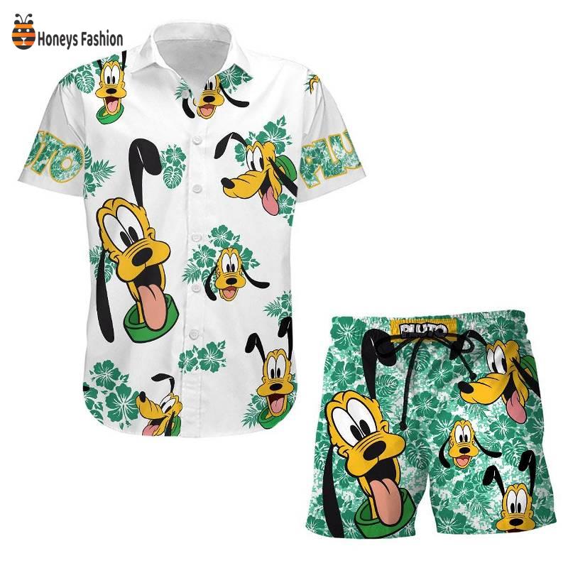 Pluto Dog Disney Hibiscus Hawaiian Shirt And Short
