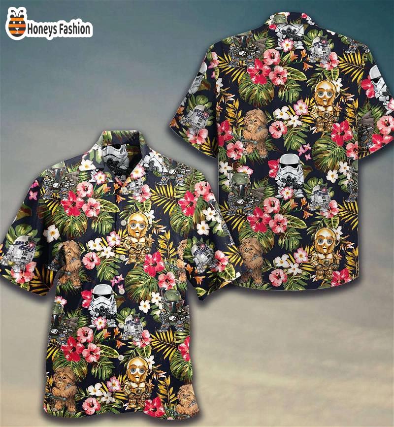 Star Wars Stormtrooper Floral Tropical Hawaiian Shirt And Short