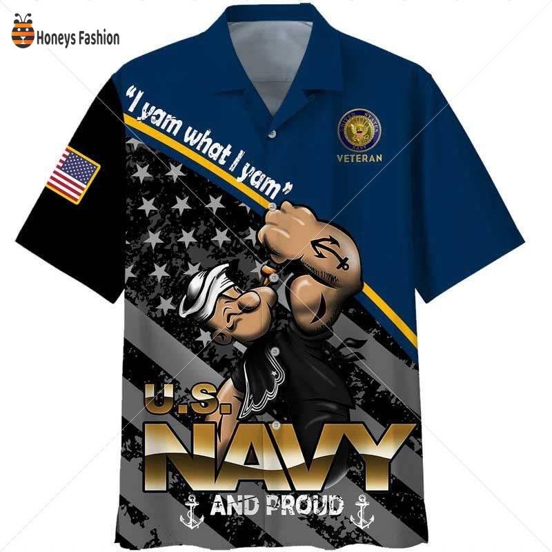 Us Military Navy Veteran Popeye Navy I yam what i yam Hawaiian Shirt And Short