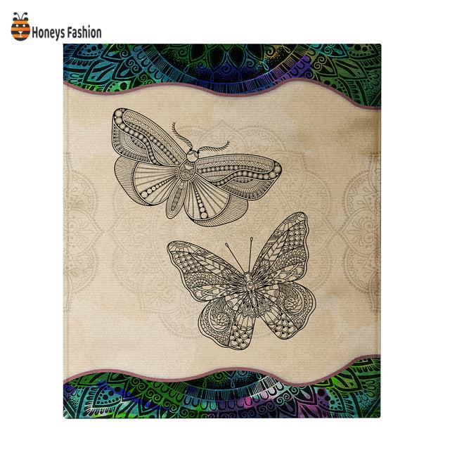 Butterfly Vintage Mandala Pattern Blanket