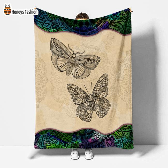Butterfly Vintage Mandala Pattern Blanket
