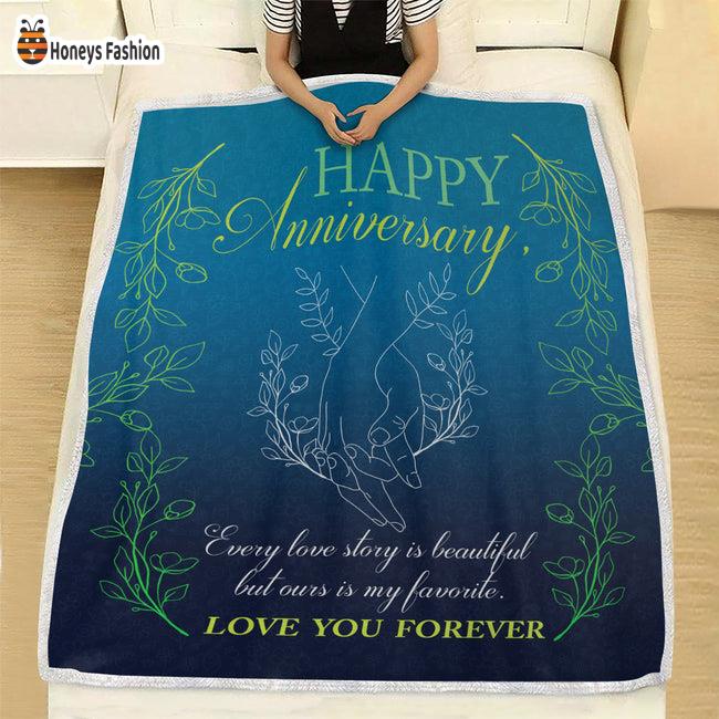 Happy Anniversary Love You Forever Blanket