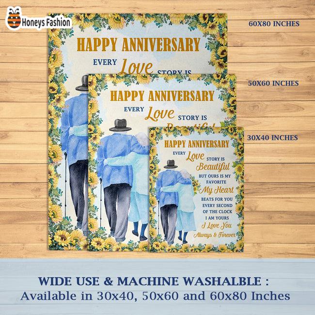 Marriage Anniversary Happy Anniversary Every Love Story Is Beutiful Blanket